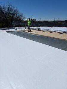 TPO commercial roofing installed at Miceli Dairy in Cleveland Ohio